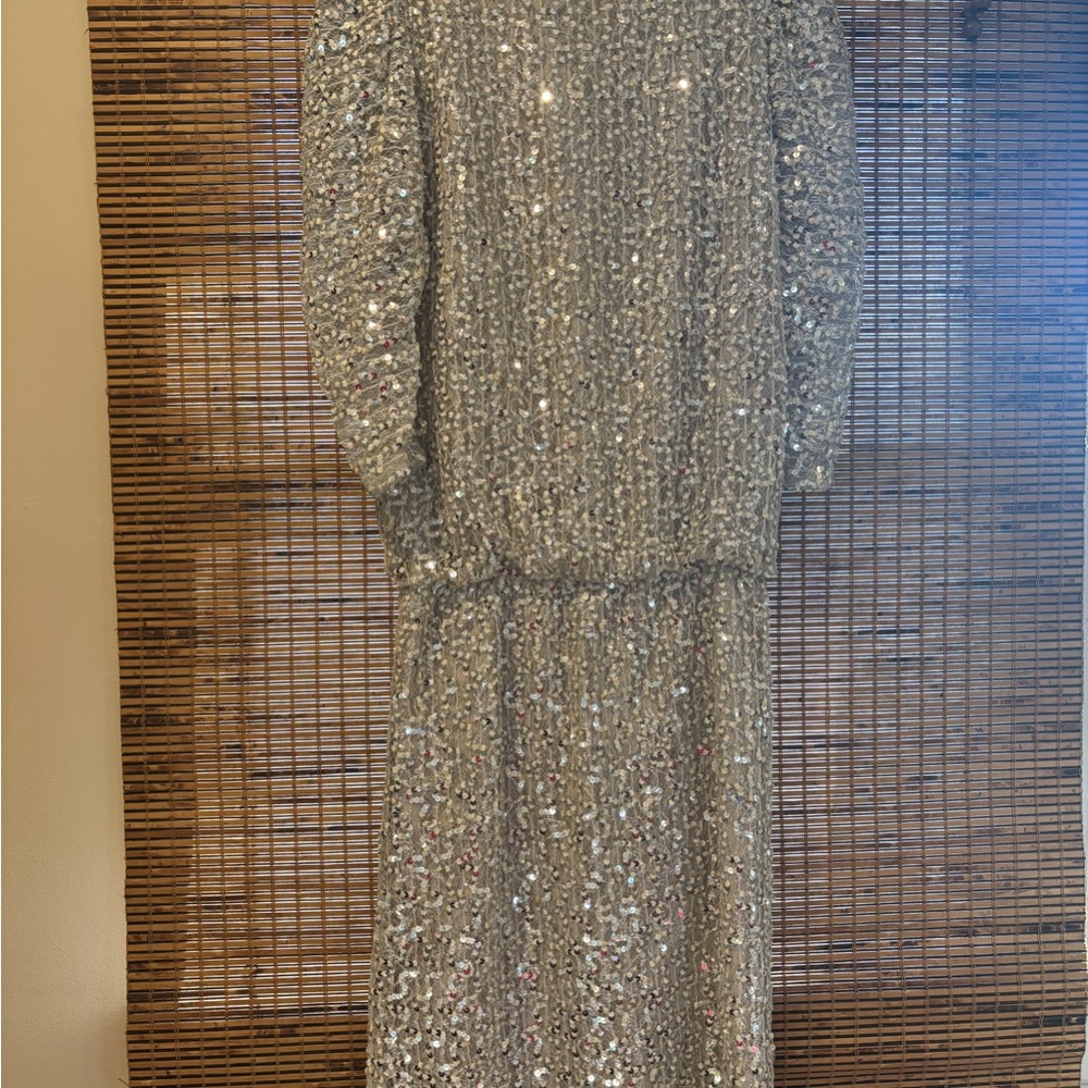 Vintage Silver Sequin Dress